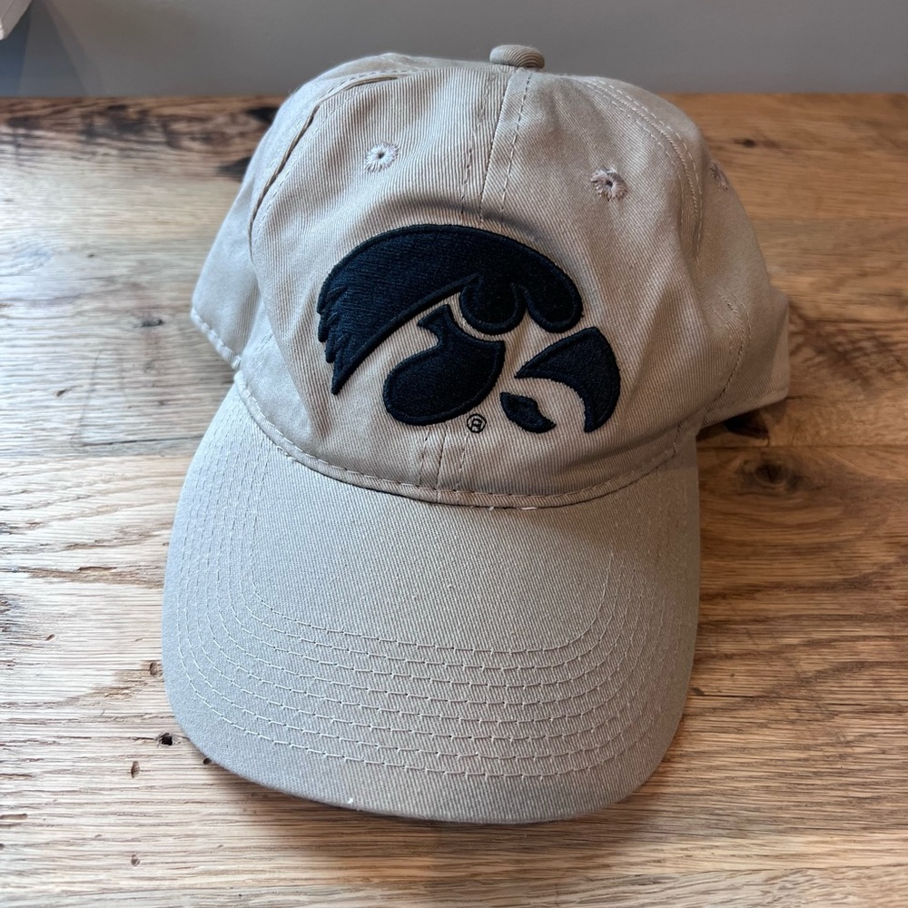 Iowa Hawkeyes Tan Cap with Black Logo by The Game NWOT